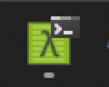 A group's taskbar button with a second, smaller icon in its top-right corner